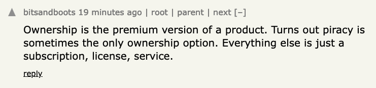 Hacker News comment